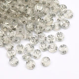 Clear Letter Acrylic Beads Round Flat Spacer Alphabet Beads 7mm