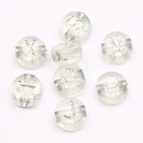 Clear Letter Acrylic Beads Round Flat Spacer Alphabet Beads 7mm