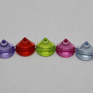 100 Transparent Acrylic Rock Punk Stud Beads 10X8mm