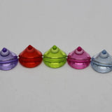 100 Transparent Acrylic Rock Punk Stud Beads 10X8mm