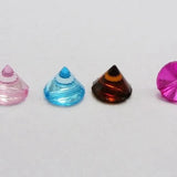 100 Transparent Acrylic Rock Punk Stud Beads 10X8mm