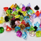 100 Transparent Acrylic Rock Punk Stud Beads 10X8mm