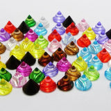 100 Transparent Acrylic Rock Punk Stud Beads 10X8mm
