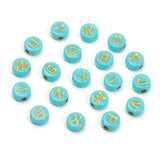 4x7mm 100pcs Flat Round Acrylic Beads Necklaces Bracelet Letter Beads