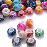 Colorful Big Hole Beads DIY Bracelet Necklace Making HandCrafts Girls Hair Beads