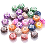 Colorful Big Hole Beads DIY Bracelet Necklace Making HandCrafts Girls Hair Beads