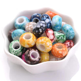 Colorful Big Hole Beads DIY Bracelet Necklace Making HandCrafts Girls Hair Beads