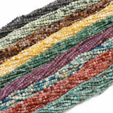 Natural Stone Beads Small Round Faceted Tiny Beads DIY Bracelet Earring Charms