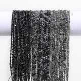Natural Stone Beads Small Round Faceted Tiny Beads DIY Bracelet Earring Charms
