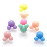 Mixed Pastel Acrylic Mouse Face Beads 8mm 10mm 12mm Jewelry DIY