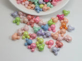 Mixed Pastel Acrylic Mouse Face Beads 8mm 10mm 12mm Jewelry DIY