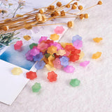 100pcs Flower Bead Caps for Jewelry Making DIY - Frosted Acrylic End Caps
