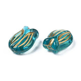 50PCS Acrylic Flower Beads Metal Enlaced Bead for Jewelry Making DIY