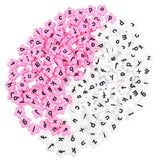 200 Pcs DIY Beads Letter Flower Acrylic Choker Necklace Pendant