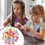 200 Pcs DIY Beads Letter Flower Acrylic Choker Necklace Pendant