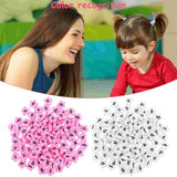 200 Pcs DIY Beads Letter Flower Acrylic Choker Necklace Pendant
