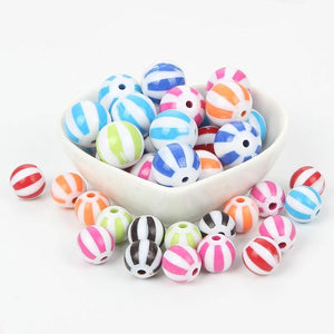 10-50Pcs Colorful Watermelon Round Spacer Beads for Jewelry Making DIY Bracelet