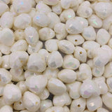 10Pcs Cream AB Acrylic Heart Shape Beads 19MM Straight Hole Jewelry Making DIY
