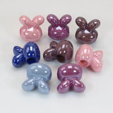 50 Mixed Acrylic Bunny Rabbit Head Beads 16mm Big Hole