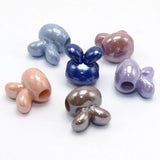 50 Mixed Acrylic Bunny Rabbit Head Beads 16mm Big Hole