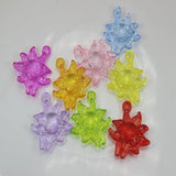Mixed Acrylic Smile Sun Charm Pendants 32X28mm