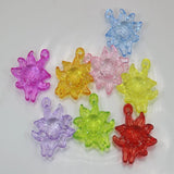 Mixed Acrylic Smile Sun Charm Pendants 32X28mm