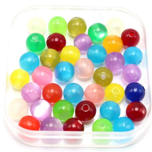 Acrylic Cats Eye Round Beads for Jewelry Making