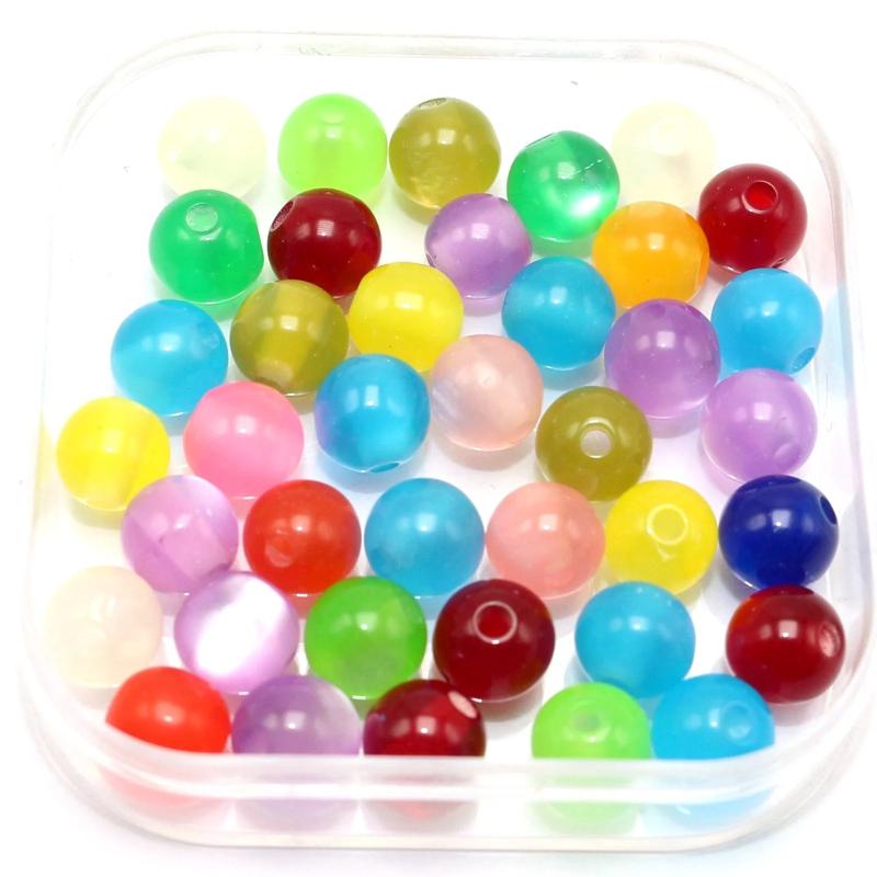 Acrylic Cats Eye Round Beads for Jewelry Making