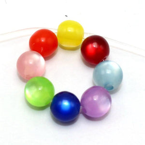 Acrylic Cats Eye Round Beads for Jewelry Making