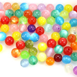 Acrylic Cats Eye Round Beads for Jewelry Making
