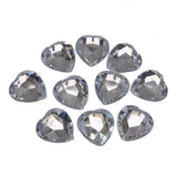 100 Clear Acrylic Heart Rhinestone Button 16mm Sew on beads
