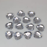 100 Clear Acrylic Heart Rhinestone Button 16mm Sew on beads