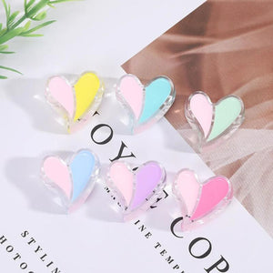 10Pcs Crooked Love Heart Beads Drop DIY Hair Accessories 25m