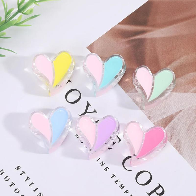 10Pcs Crooked Love Heart Beads Drop DIY Hair Accessories 25m