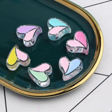 10Pcs Crooked Love Heart Beads Drop DIY Hair Accessories 25m