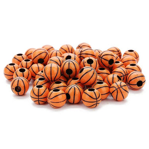 50Pcs/Lot Acrylic Basketball Loose Beads For DIY Bracelet Necklace