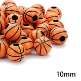 50Pcs/Lot Acrylic Basketball Loose Beads For DIY Bracelet Necklace
