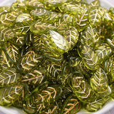 Leaf Shape Acrylic Spacer Beads 10x18mm for Jewelry Making