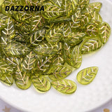 Leaf Shape Acrylic Spacer Beads 10x18mm for Jewelry Making