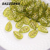 Leaf Shape Acrylic Spacer Beads 10x18mm for Jewelry Making