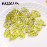 Leaf Shape Acrylic Spacer Beads 10x18mm for Jewelry Making