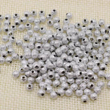 Silver Glitter Acrylic Round Beads 4mm Spacer Finding
