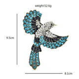 Rhinestone Flying Bird Brooch Pin for Women Unisex Beauty