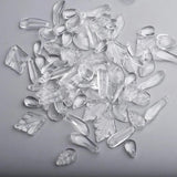 50g Mixed Transparent Leaf Flower Pendants Charms Czech Glass Loose Beads