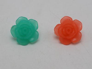 50 Mixed Jelly Acrylic Flower Button Beads 19mm Double Hole