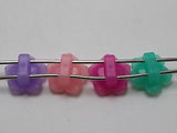 50 Mixed Jelly Acrylic Flower Button Beads 19mm Double Hole