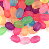 100pcs/Lot Mixed Rubber Scrub Acrylic Beads for Jewelry Making