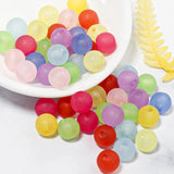 100pcs/Lot Mixed Rubber Scrub Acrylic Beads for Jewelry Making