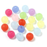 100pcs/Lot Mixed Rubber Scrub Acrylic Beads for Jewelry Making