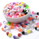 100pcs 6x12mm Mixed Pill Beads for DIY Phone Pa